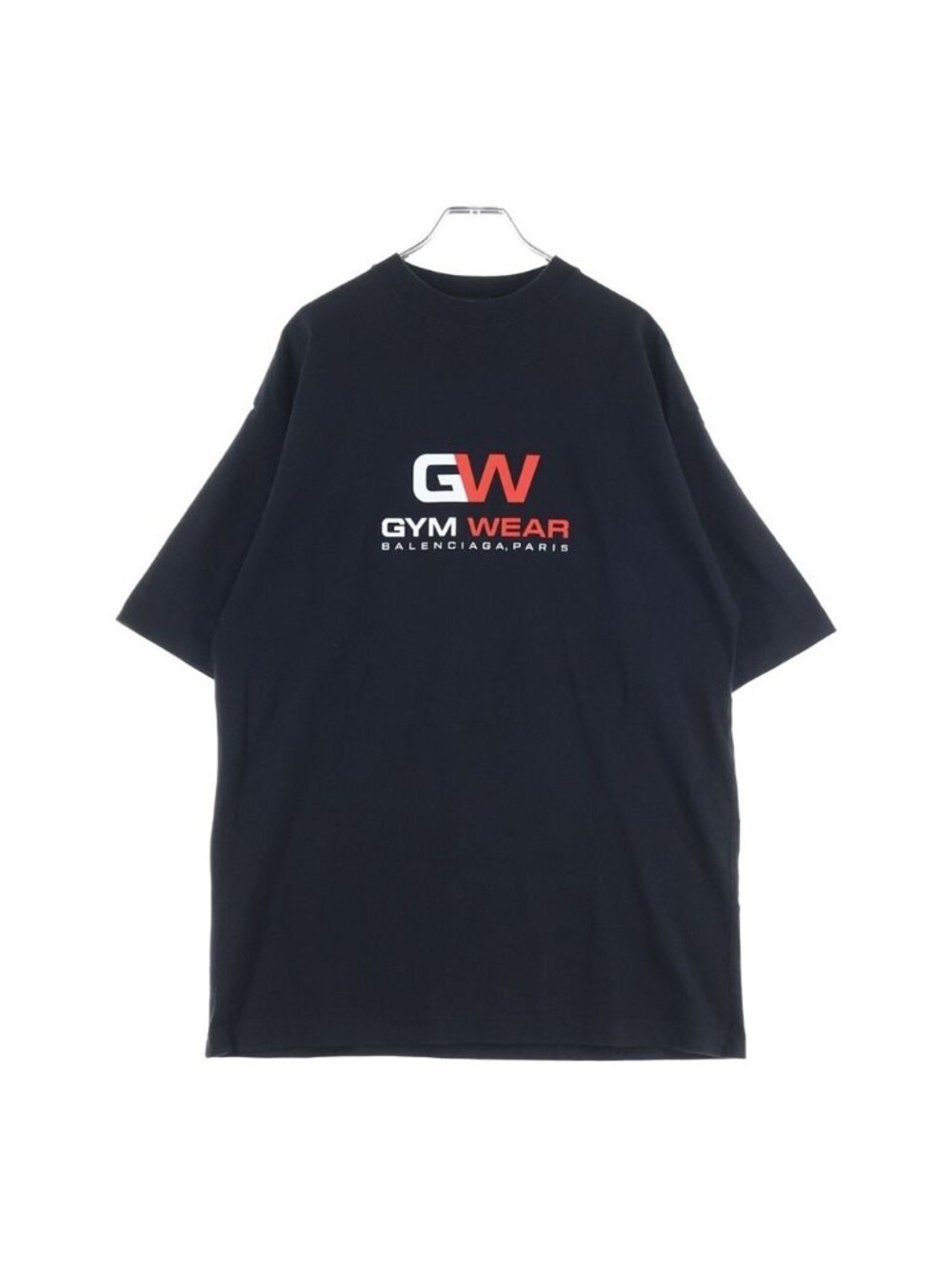 Balenciaga Wear Logo Short Sleeve T-Shirt Black Cotton